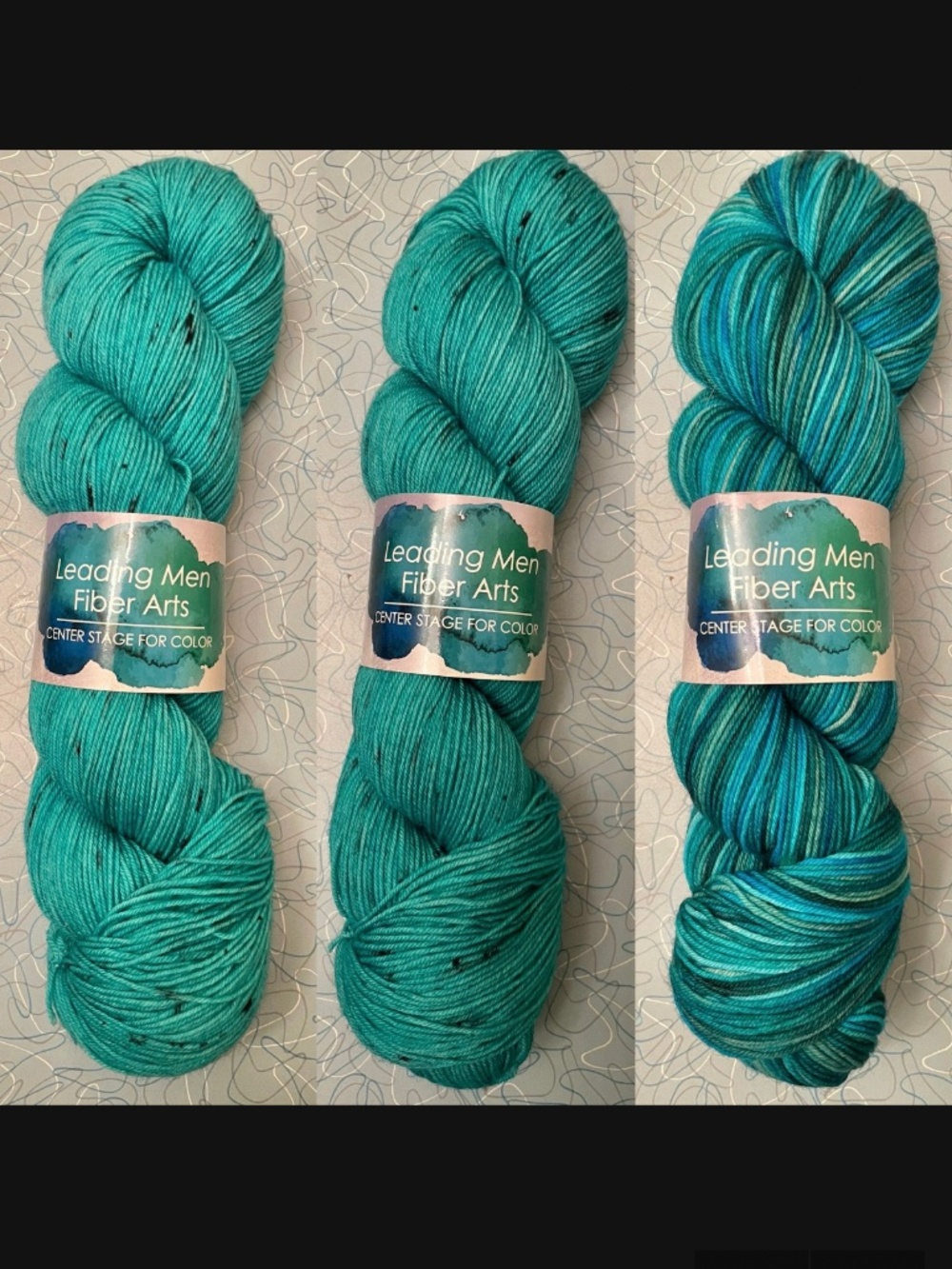 3 Skeins New Leading Men Fiber Arts Show Stopper Merino wool